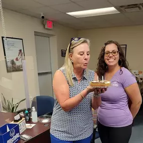 A birthday cheesecake? ???? Thanks so much to my wonderful staff for helping celebrate my birthday!