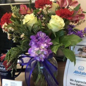 In February 2023, we were excited to celebrate our staff, Suzanne Gaines, on 18 years with our Allstate agency.