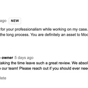 Google review of Moody Law, P.A. | Lakeland, FL