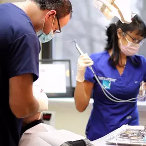 With more than 5,000 dental implants to our credit, our Dental Implant Center is frequently asked to participate in industry studies designed to develop the most sophisticated procedures and technology in the dental implant arena.  We also specialize in the latest bone grafting techniques and are one of the few practices that use rhBMP-2 protein, an advanced new bone grafting material that promotes bone growth and healing.