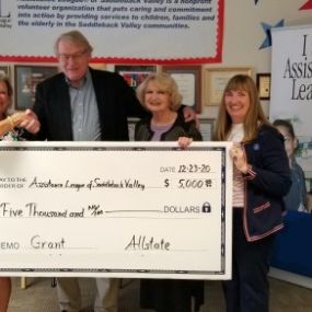 The Assistance League of Saddleback Valley received the Allstate Hands in the Community Grant for $5,000