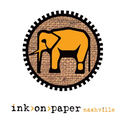 Logo from ink on paper