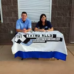 X the Text! Shonie and team spread awareness about texting and driving at a local high school.