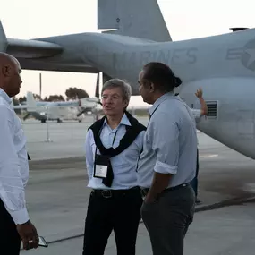 June 2022, Talking with Tom Wilson, Chairman, CEO and President of Allstate Insurance co at Miramar Airforce Base.