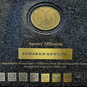 35th Year Anniversary Plaque. My career as an Agent began in June of 1988.