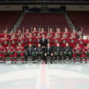 Iowa Wild team photo - I'll be forever grateful for the relationships we made within this Organization and the love of Hockey. Go Wild!