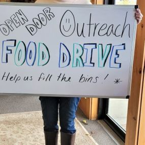 We’re proud to have donated 22 bins of food for Open Door, a food pantry in Waterford that services families in our neighboring communities!