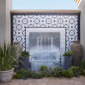 Home exterior design, Cementine Posa 3 Porcelain Outside Fountain