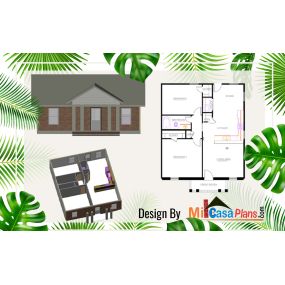 ©Mi Casa Plans floor design for Texans Affordable Homes LLC. of La Tejanita