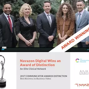 2017 Communicator Awards Distinction for Best Business to Business Video - Elite Clinical Network