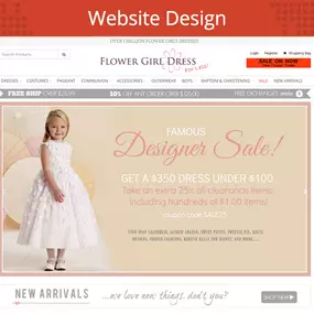 Website Design Sample - Flower Girl Dress For Less