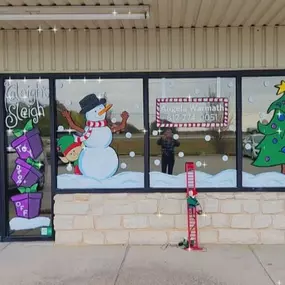 Our Allstate agency decorated for the holidays in December 2022