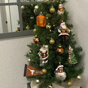 We love the Texas Longhorns and had to include the ornaments on one of our trees