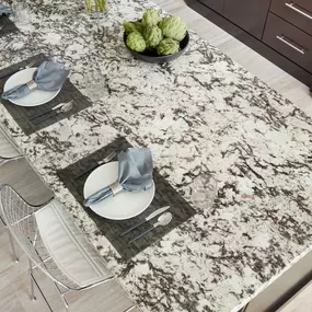 Delicatus White is quarried from a bedrock quarry in Brazil. This granite has a clean, white background with black biotite crystals, giving this stone a contemporary look.