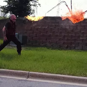 Summit Hill’s July birthday party bash was celebrated with a fire-y performance led by Bret the Axe & Candlelora! We had a blast watching this performace. Lots of “Wows” and “Ohhhs” and little bit of “doesn’t that hurt?”