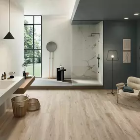 Calacatta Betogli Extra living space - striking display of natural art.