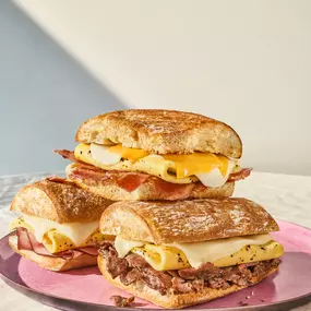 Variety of Breakfast Sandwiches