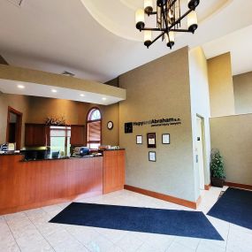 Lobby and reception at our Appleton injury law office