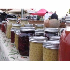 Another wonderful delicacy available at the Maple Grove Farmers Market is the large variety of canned goods available. From chili starters to sauerkraut, there is something for everyone to take home.