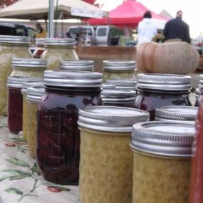 Another wonderful delicacy available at the Maple Grove Farmers Market is the large variety of canned goods available. From chili starters to sauerkraut, there is something for everyone to take home.