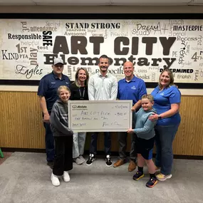 Allstate Good Hands in the Community grant of $500 to a local elementary school.