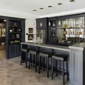 Design the perfect morning coffee bar or beverage station with Wooddale Builders Inc.'s custom solutions.