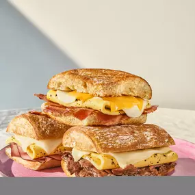 Variety of Breakfast Sandwiches