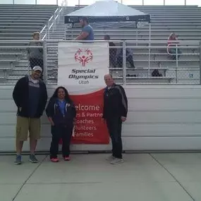Joel, Mary and Rich spending some time volunteering at the Utah Special Olympics.