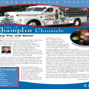 With information about various city events, such as presidential elections, the Champlin News Letters are highly read and distributed. Visit our website to learn more!