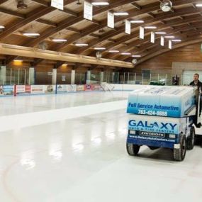 Another fun way to advertise is through Zamboni wraps. Easy, effective, and definitely catches the eye!