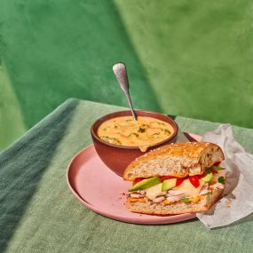 Chipotle Chicken Avo Melt & Broccoli Cheddar Soup Cup You Pick 2