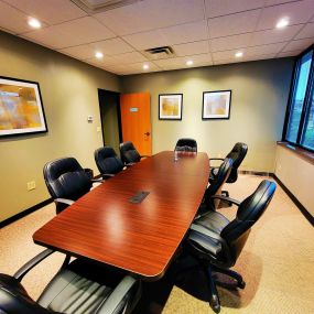 Our conference room at our personal injury office in Davenport