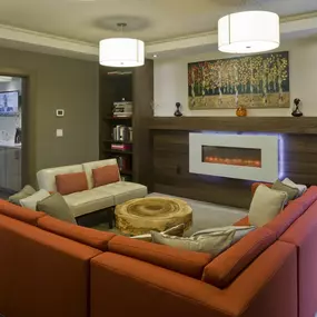 Cozy Living Room with a Fireplace