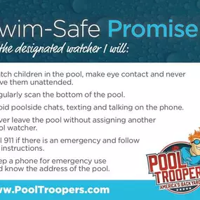 Pool Troopers Swim Safe Promise