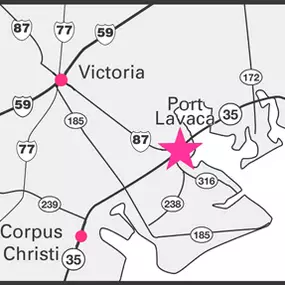 Port Lavaca Chevy is located near Corpus Christi and Victoria, Texas.