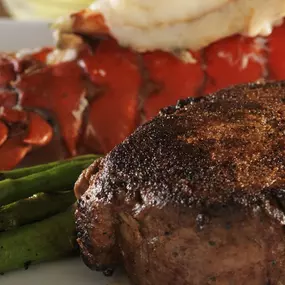 Steak and Lobster at Homestretch Steakhouse in Harrah's Hoosier Park.