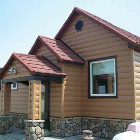 The Steel Log Siding at ABC Seamless Siding will give you the authentic look of log. You won't have to move or rebuild because we come to your home and install totally seamless steel log siding over your existing exterior at a fraction of real log.