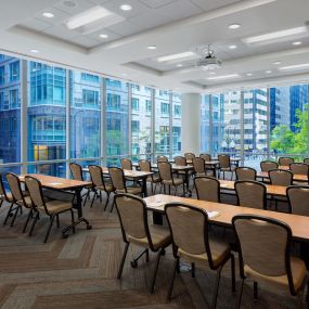 Take advantage of our 2,300 square feet of flexible, high-tech event space with floor to ceiling windows for your next business meeting, reunion, or social event.