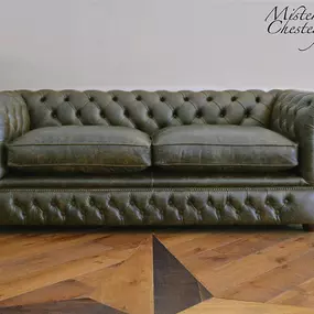 Vintage Chesterfield in groen