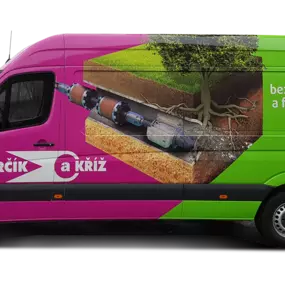 Vůz na frézování kanalizace