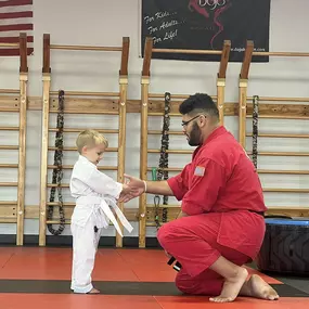 Congratulations to our two brothers, Elijah and Luca, for working hard to earn their White Belts!