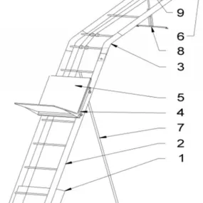 Žebříkový výtah - schema