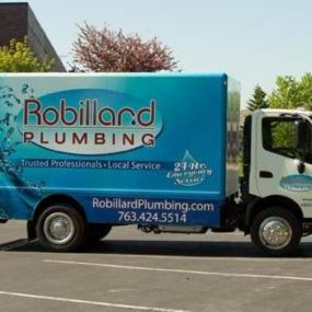 Stocked – and ready to go! With a large service area, our Robillard Plumbing trucks come equipped to address any and all plumbing needs.