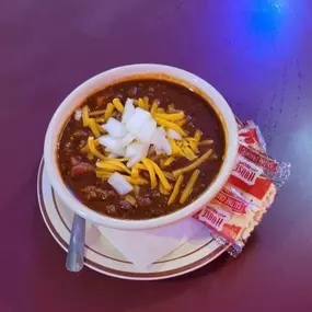 Chili is back on our menu at Duffy's Bar & Grill! Visit us today to get yours.