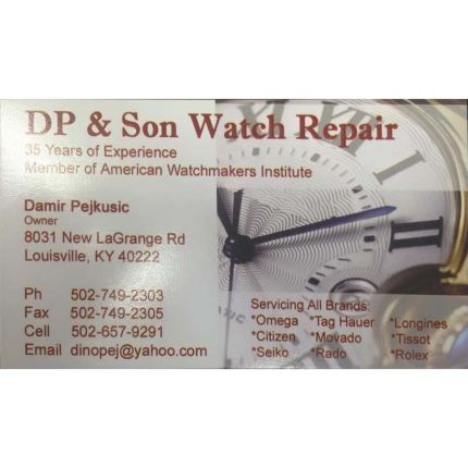Logo od DP & Son Watch Repair, Inc.