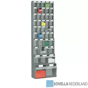 Het kantelbaksysteem is een veelgebruikt middel om kleine ijzerwaren netjes en overizchtelijk op te bergen in de werkplaats. Het Fami systeem is robuust en geschikt voor veeleisende werkplaatsen.

Het systeem is modulair en kan worden samengesteld uit diverse elementen zodat deze aansluit bij elke situatie.