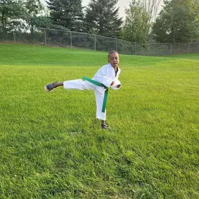 Studying martial arts helps kids learn how to overcome their problems and learn important lessons