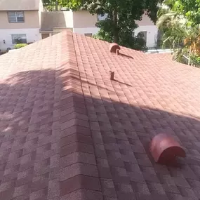 Custom Painted stacks and vents to match GAF Shingles