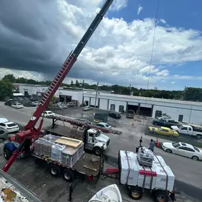 Roof Loading in Progress