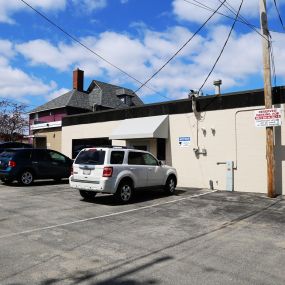 Parking in the rear of the building at our Cedar Rapids office.